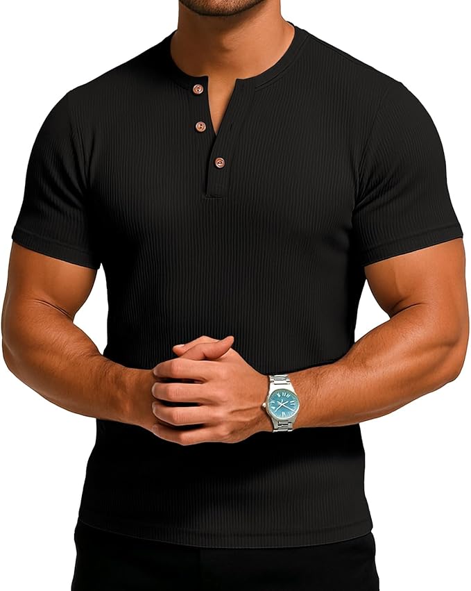 Pro Performance Gym Muscle Henley Tee