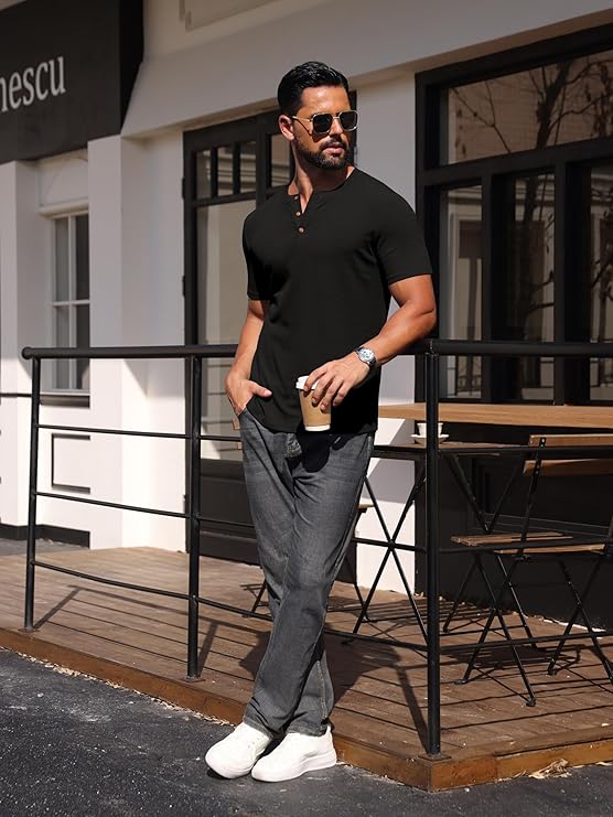 Pro Performance Gym Muscle Henley Tee